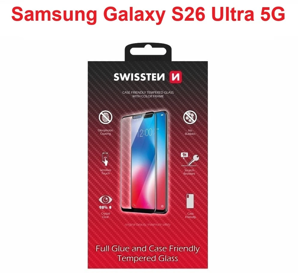 SWISSTEN Ochranné sklo CASE FRIENDLY pro Samsung Galaxy S26 Ultra 5G juoda