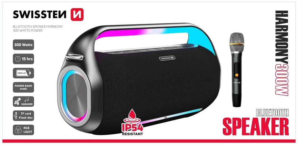 „Swissten Harmony“ „Bluetooth“ garso kalba 300 W