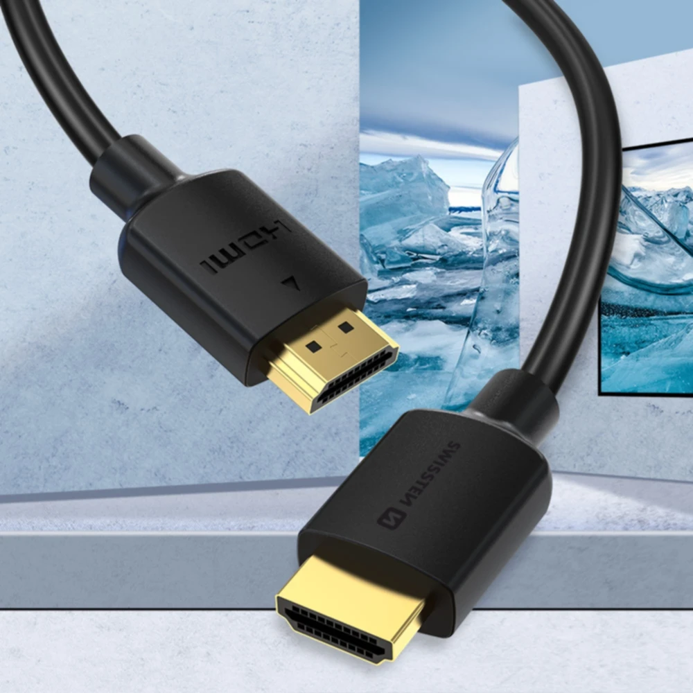 Swissten HDMI–HDMI 4K kabelis 1 m