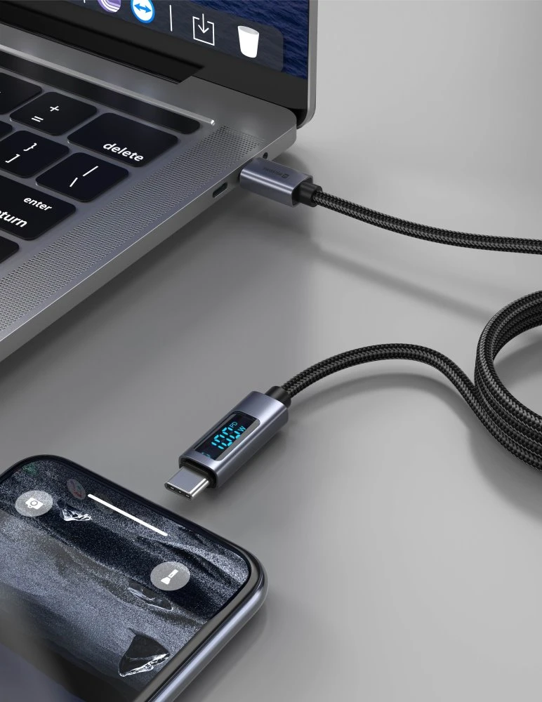 Swissten Swissten LCD Cable 60W USB-C - USB-C 1m