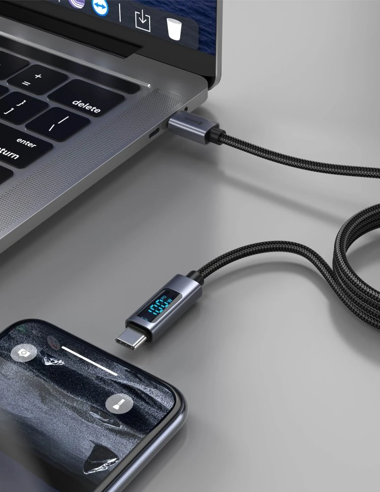 „Swissten“ LCD kabelis USB-C - USB-C 1,5 m