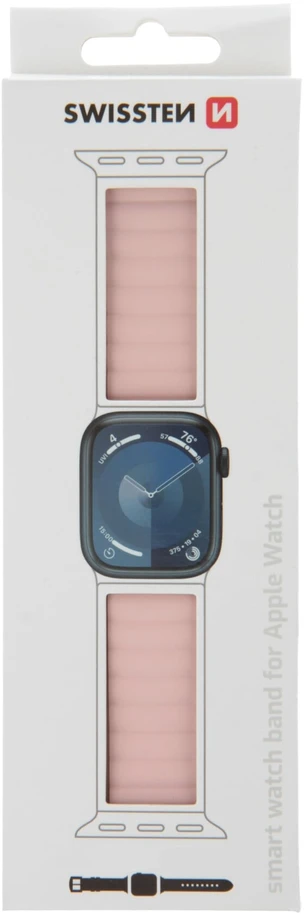 Swissten silikoninė magnetinė juostelė, skirta Apple Watch 42/44/45/49 mm