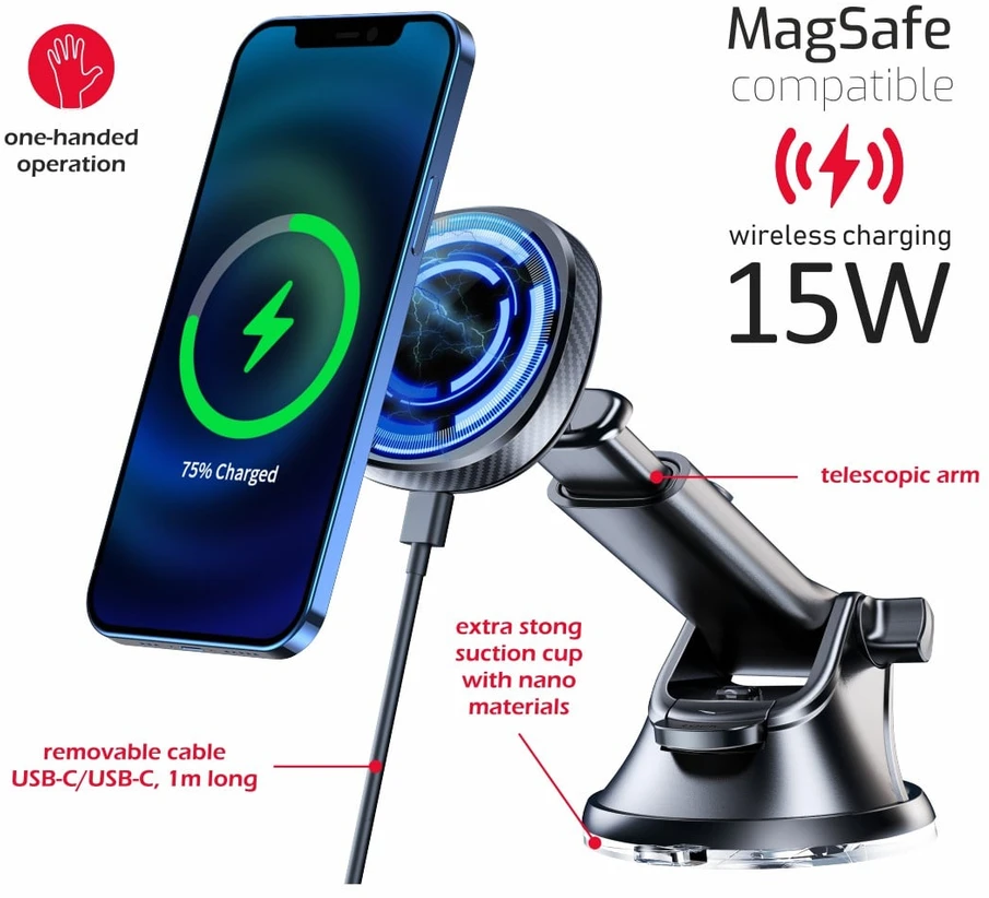 Swissten 15W MagSafe belaidis įkrovimas