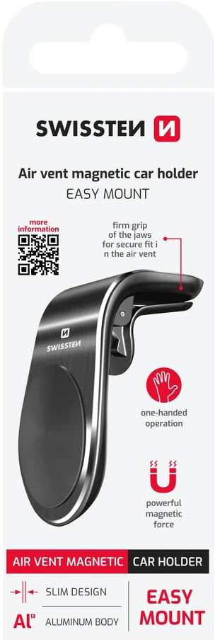Swissten Easy Mount universalus automobilio oro ventiliacijos laikiklis prietaisams