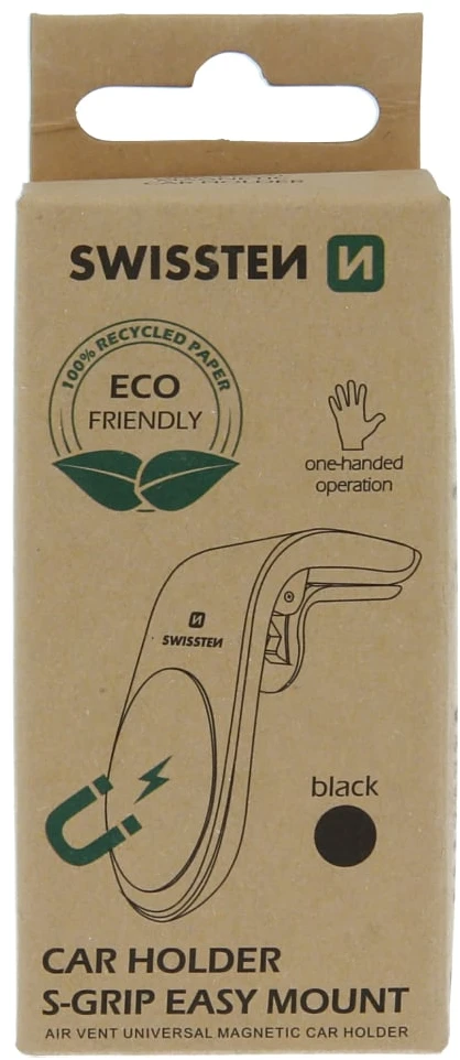 SWISSTEN EASY MOUNT juoda (ECO BALENÍ)