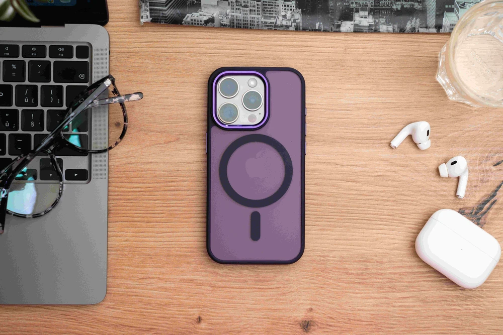 SWISSTEN MagStick FLEX dėklas, skirtas Apple iPhone 13 Mini violetinis