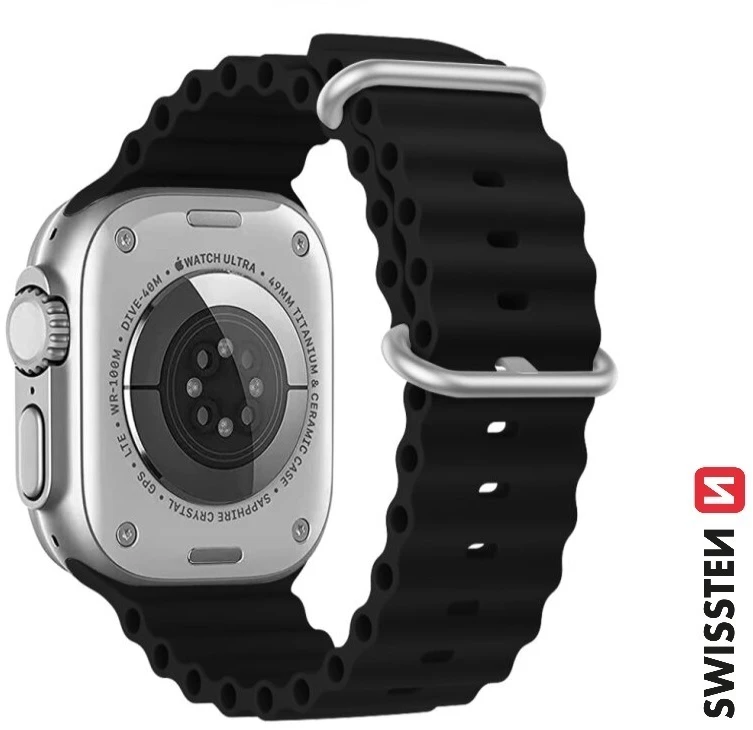 Swissten Marine silikoninė apyrankė, skirta Apple Watch 42/44/45/49 mm