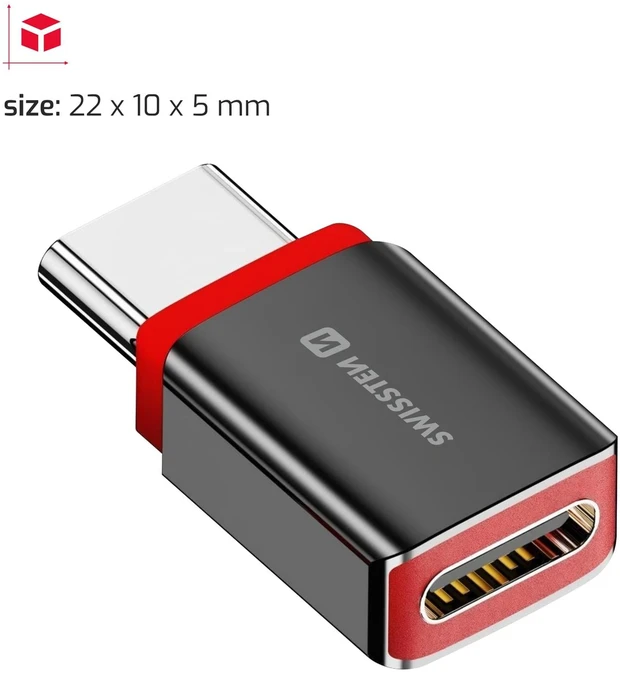 USB kabelis „Swissten Swissten DataGUARD“ įkrovimo adapteris su duomenų blokavimu USB-C į USB-C