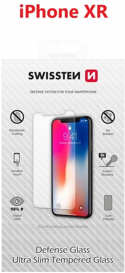 Swissten Tempered Glass Premium 9H ekrano apsauga Apple iPhone XR