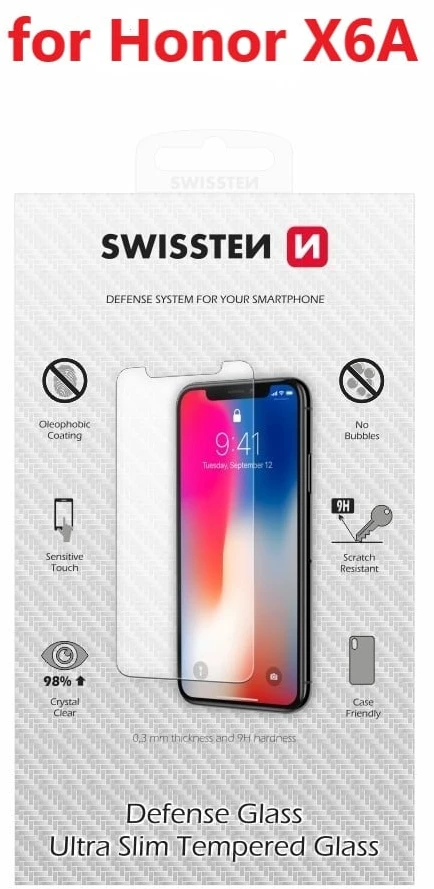 SWISSTEN apsauginis grūdintas stiklas RE 2.5D, skirtas Honor X6A