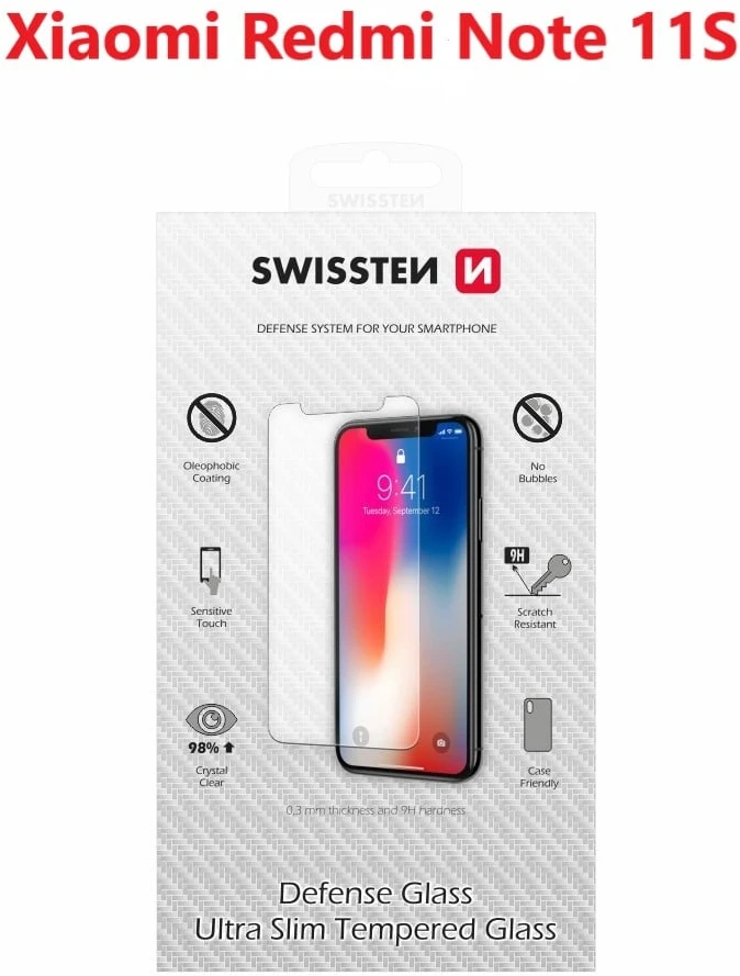 SWISSTEN Apsauginis grūdintas stiklas 2.5D, skirtas XIAOMI REDMI NOTE 11S RE