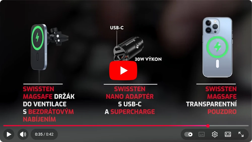 Swissten skaidrus želė „MagStick“ dėklas, skirtas „Apple iPhone 17 Pro Max“.