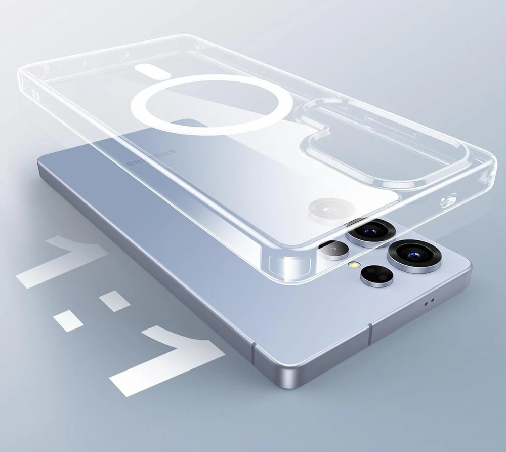 Swissten F7f40 Skaidrus Jelly MagStick nugaros dėklas, skirtas Samsung Galaxy S25 Ultra 5G