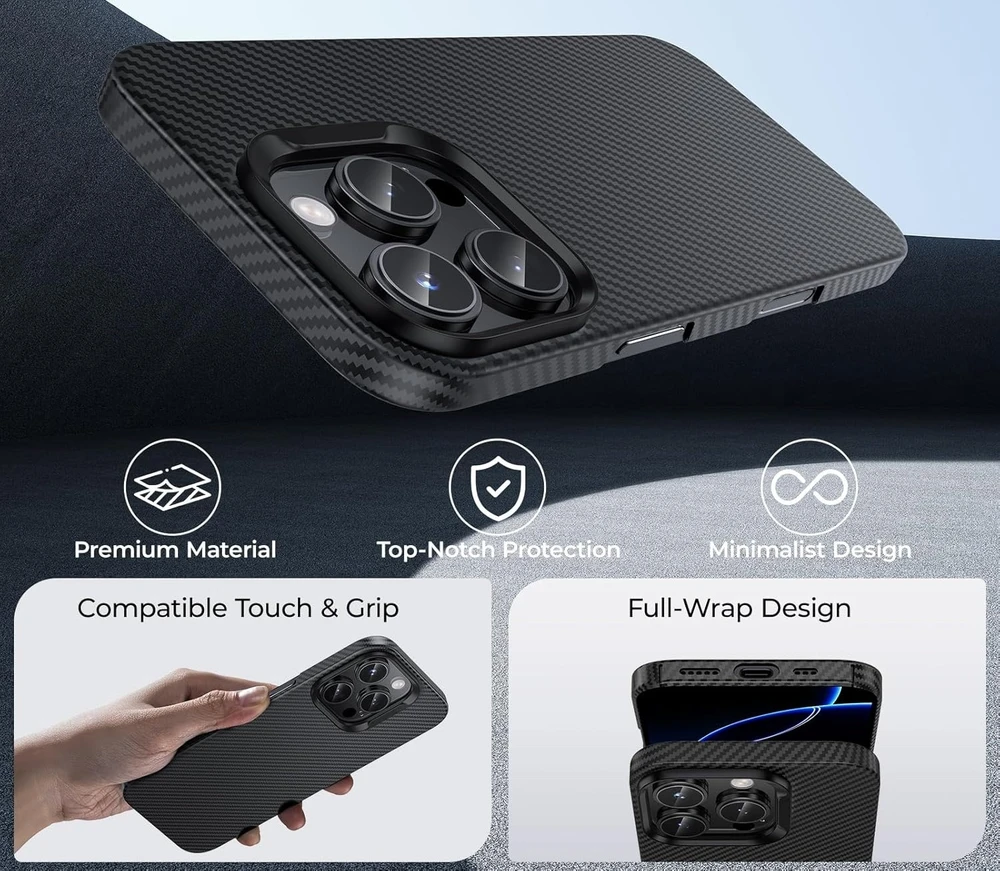 Dėklas SWISSTEN MagCarbon pouzdro pro Samsung Galaxy S24 Plus 5G juoda