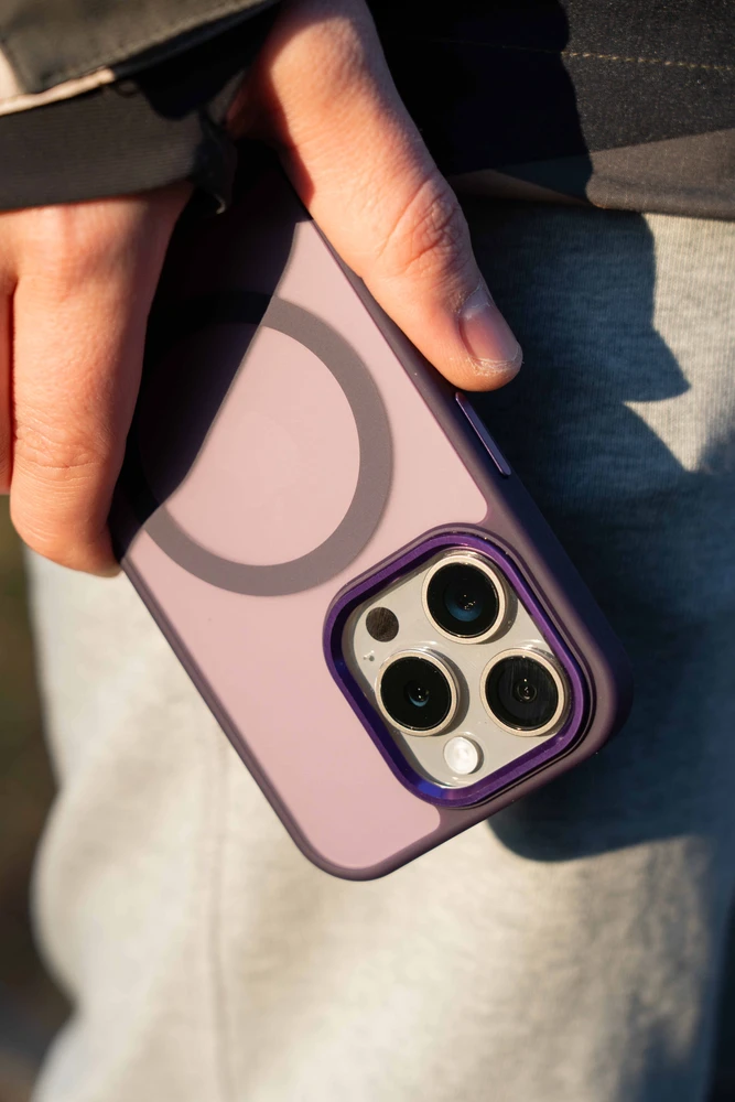 SWISSTEN MagStick FLEX dėklas Apple iPhone 14 Plus violetinis