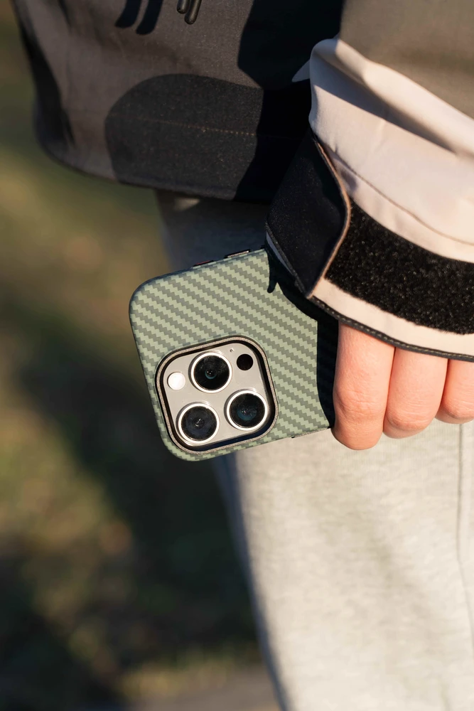 SWISSTEN MagStick SHELL dėklas Apple iPhone 16 Pro Max žalias
