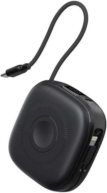 „Swissten“ išorinė baterija „Voltbox MagGO“ su integruotais laidais / „Magsafe“ / „Apple Watch“