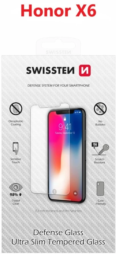 SWISSTEN Apsauginis grūdintas stiklas 2.5D, skirtas HONOR X6 RE
