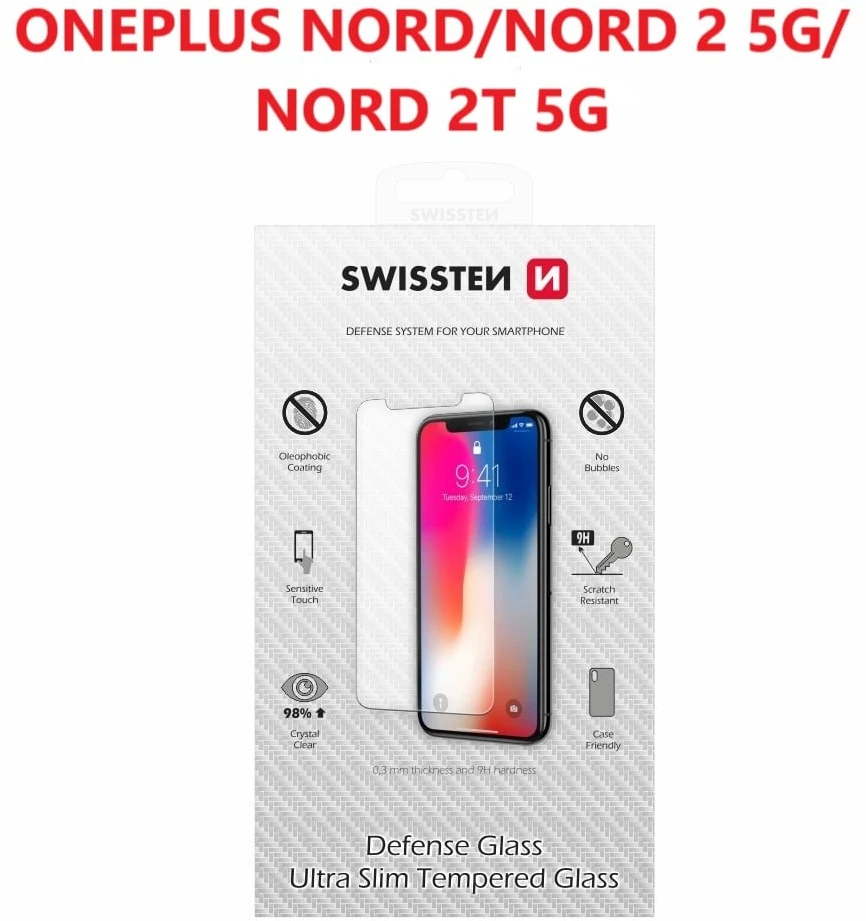 SWISSTEN Apsauginis grūdintas stiklas 2.5D, skirtas ONEPLUS NOR