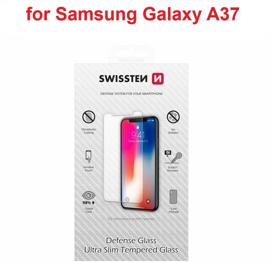 „Swissten“ itin plonas grūdintas stiklas, skirtas „Samsung Galaxy A37 5G“.