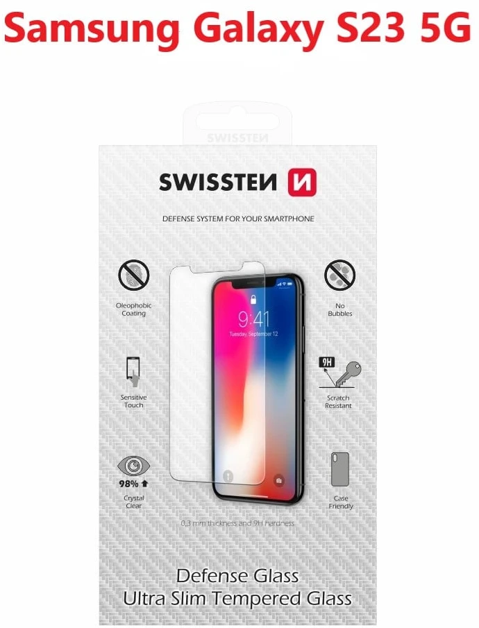 Swissten Ultra Slim Tempered Glass Premium 9H ekrano apsauga Samsung Galaxy S23 5G