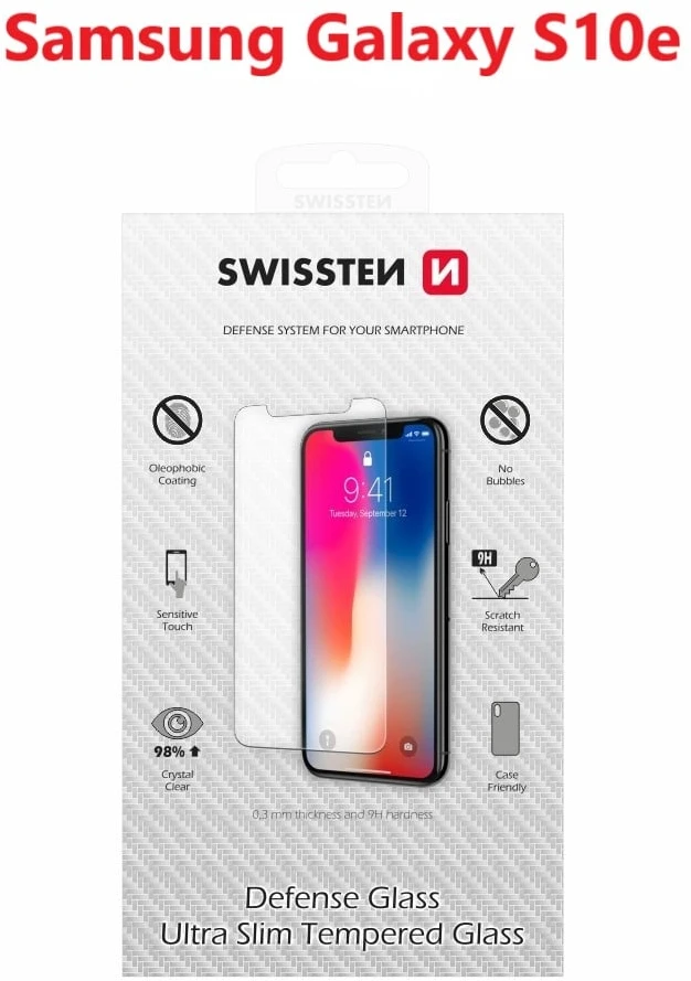 Swissten Tempered Glass Premium 9H ekrano apsauga Samsung G970 Galaxy S10e (ne išlenkta)