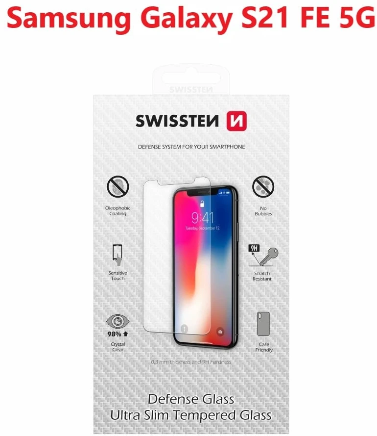 SWISSTEN Apsauginis grūdintas stiklas 2.5D, skirtas SAMSUNG GALAXY S21 FE 5G