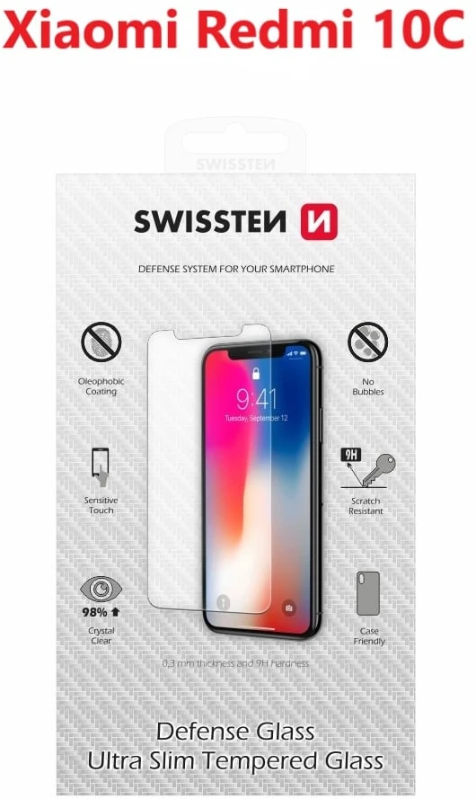 SWISSTEN Apsauginis grūdintas stiklas 2.5D, skirtas XIAOMI REDMI 10C RE
