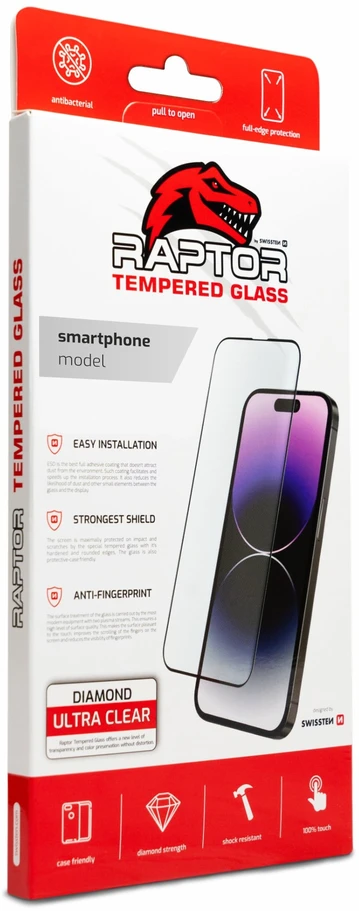 SWISSTEN RAPTOR DIAMOND ULTRA CLEAR 3D Temperované sklo pro ULEFONE ARMOR 17 PRO juoda