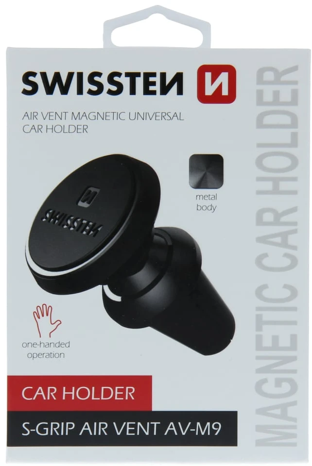 Swissten S-Grip AV-M9 universalus automobilio oro ventiliacijos laikiklis, skirtas įrenginiams