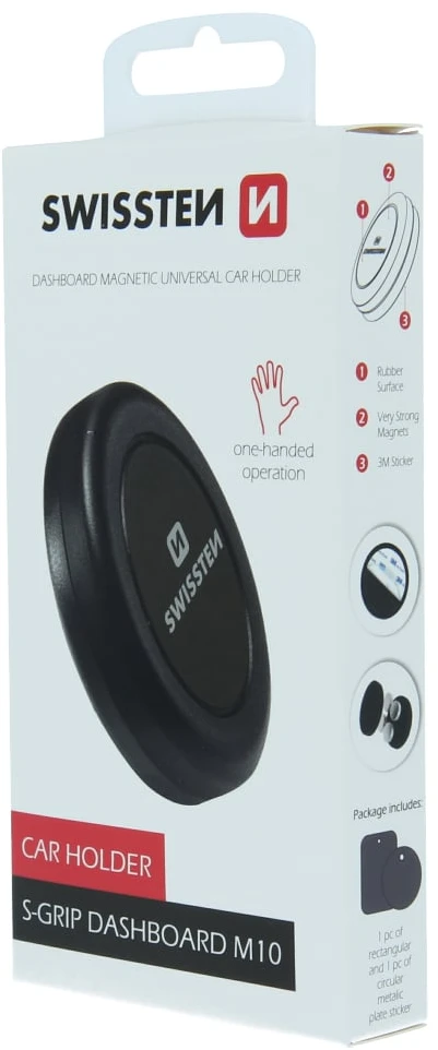 Swissten S-Grip M10 universalus automobilio skydelio laikiklis su magnetu prietaisams