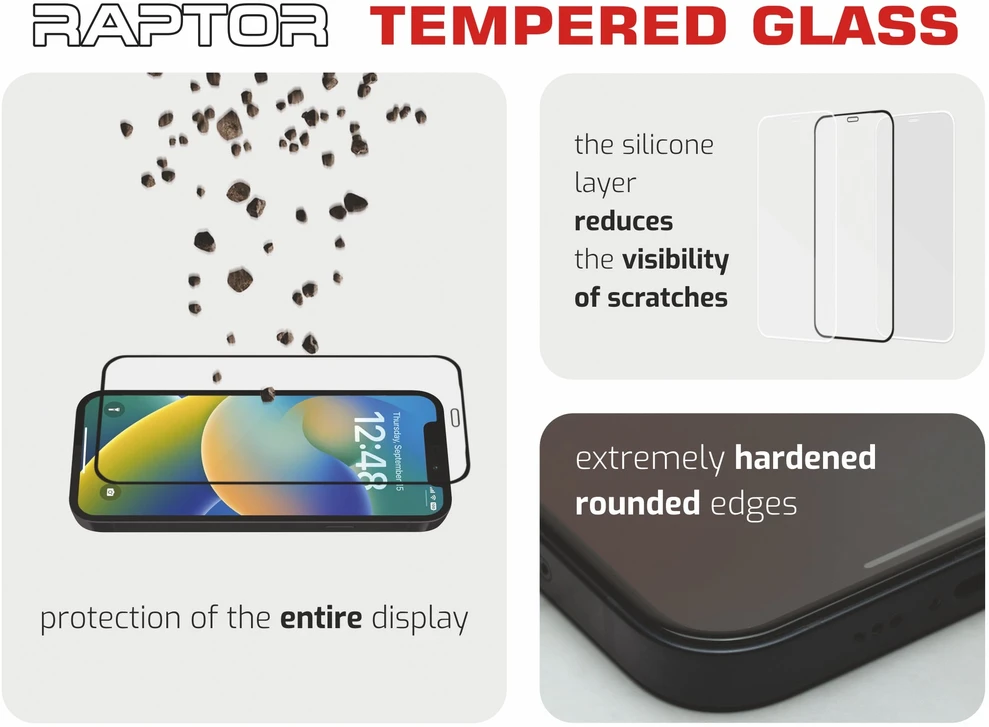 „Swissten Raptor Diamond Ultra Full Face“ grūdintas stiklas, skirtas „Xiaomi Redmi Note 14 Pro 5G“.