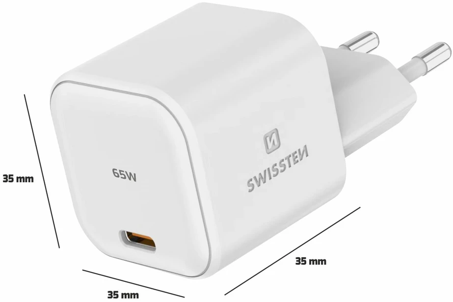 Swissten GaN Travel Charger USB-C 65W