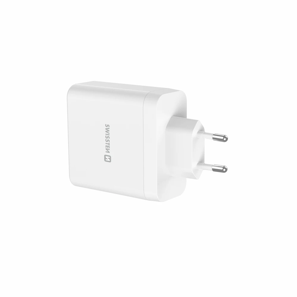 Įkroviklis Swissten SWISSTEN tinklo adapteris CORE GaN 100W, 4 prievadų, 2x USB-C PD 100W + 1x USB-C PD 20W + 1x US