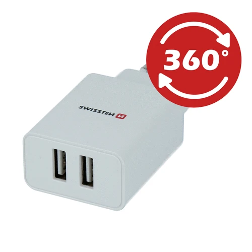 Swissten įkroviklis 2x USB-A 3 A (22051000)