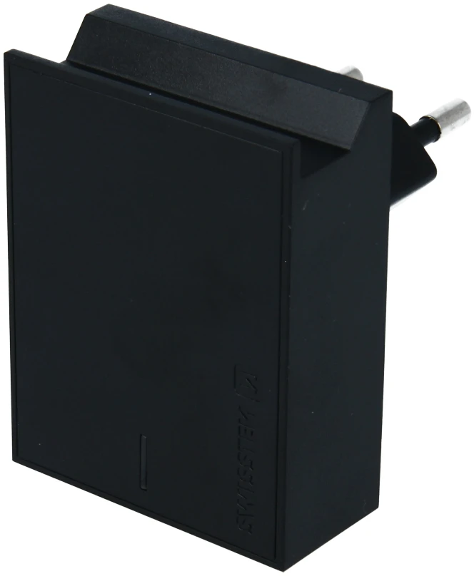 Phone Accessories Swissten Smart IC tinklo įkroviklio rinkinys 2xUSB 3A+Type C duomenų kabelis 1,2m, juodas