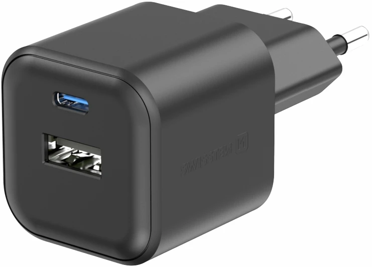 „Swissten“ kelioninis įkroviklis 12 W USB-C / USB-A