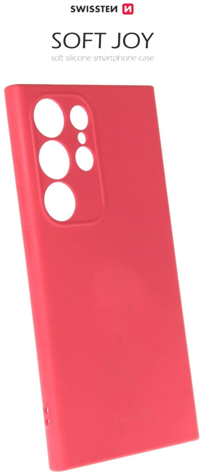 Dėklas SWISSTEN SOFT JOY Pouzdro pro SAMSUNG S918 GALAXY S24 ULTRA 5G raudona