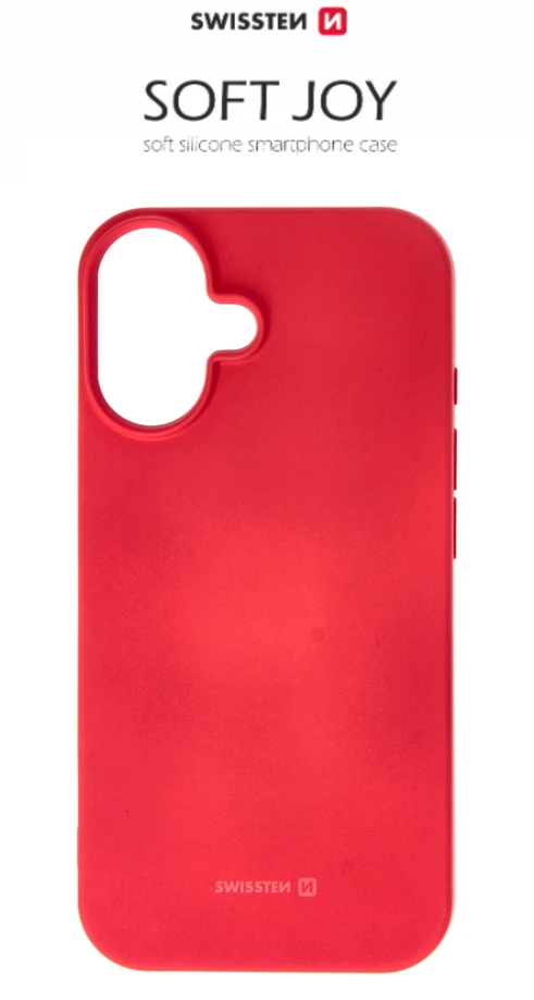 „Swissten“ „Soft Joy“ dėklas „iPhone 16 Plus“ – red.