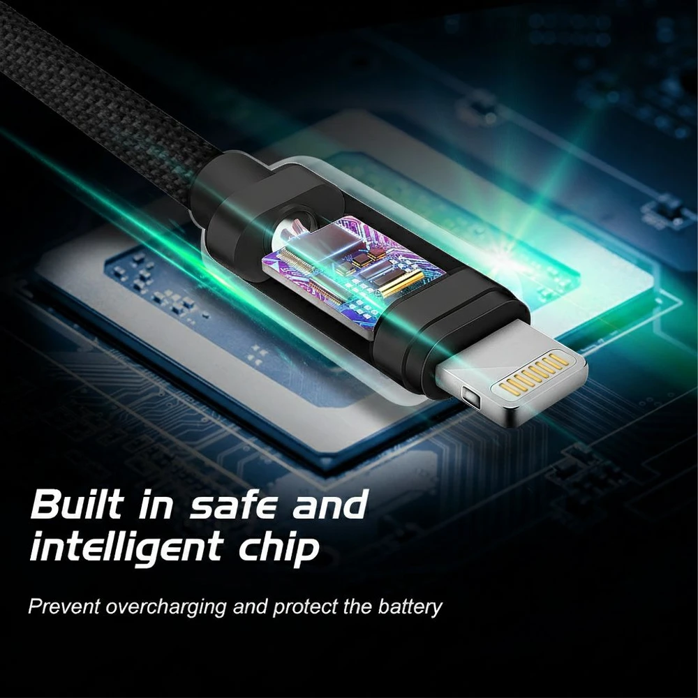 „Swissten Textile“ universalus greitas įkrovimas 3.1 USB-C prie „Lightning Data“ ir 2 m įkrovimo laidas