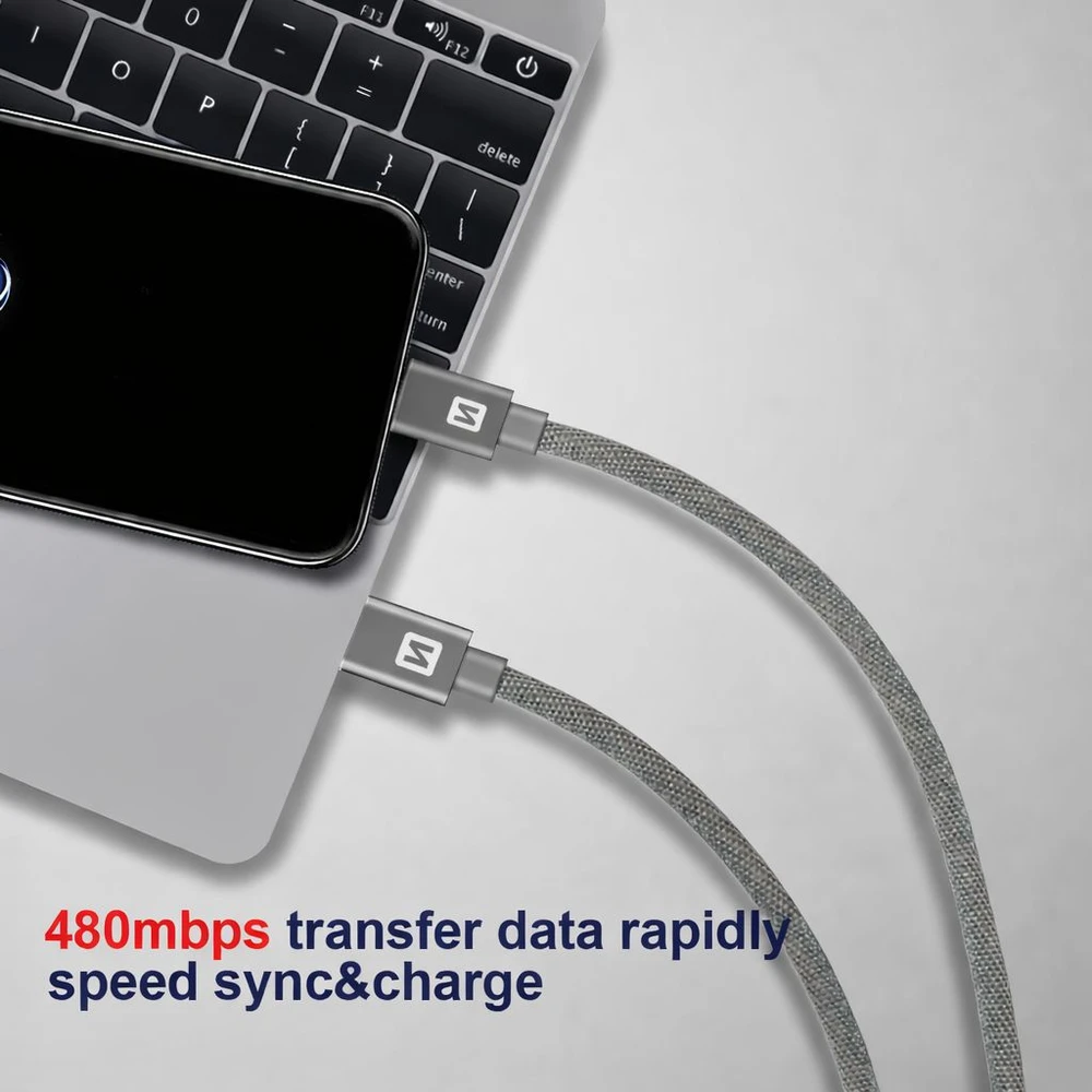 Kabelis USB Swissten USB-C - USB-C 1.2 m Juodas (71527202)