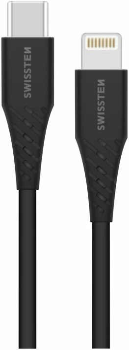 Swissten USB-C - Lightning 1.0m juoda