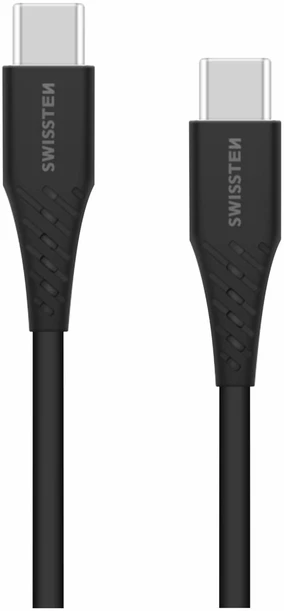 Swissten USB-C - USB-C 1.0m juoda
