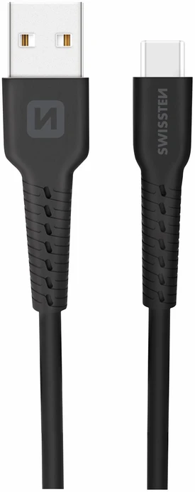 Swissten USB - USB-C 1.0m juoda