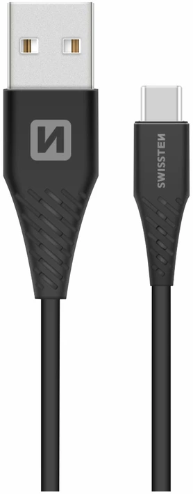 Swissten USB - USB-C 3.1 1.5m (7mm) juoda