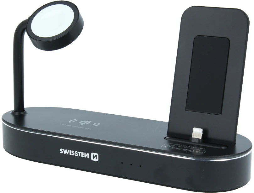 Swissten Įkroviklis Prestigio 4w1 MFI Wireless Docking Station bezprzewodowa