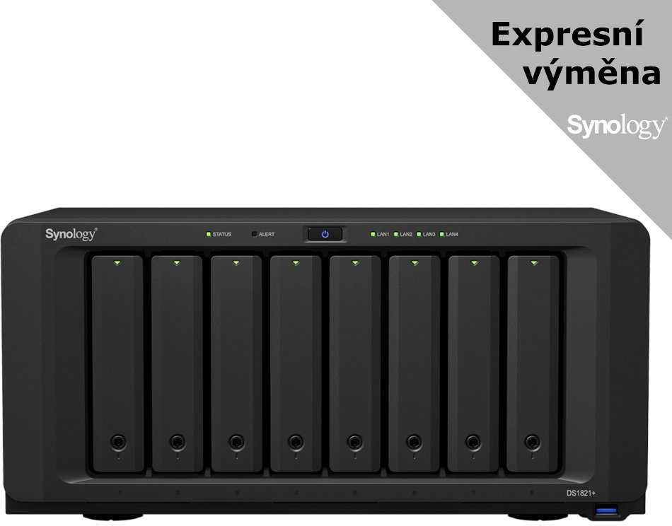 Serveris Synology Sinologija | Bokštas NAS | DS1821+ | Iki 8 HDD/SSD Hot-Swap | AMD Ryzen | „Ryzen V1500B Quad Core“ | Procesoriaus dažnis 2,2 GHz | 4 GB | DDR4