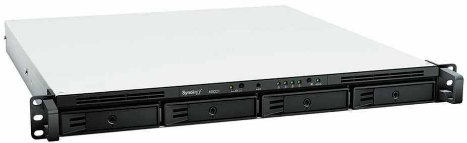 Serveris Synology Sinologija | RackStation | RS822+ 4 skyrių NAS korpusas | AMD Ryzen | V1500B | Procesoriaus dažnis 2,2 GHz | 2 GB | DDR4