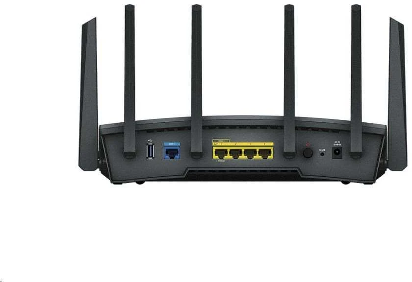 Synology RT6600ax Ultra-fast and Secure Belaidis maršrutizatorius for Homes | Synology | Ultra-fast and Secure Belaidis maršrutizatorius for Homes | RT6600ax | 802.11ax | 4800 Mbit/s | Ethernet LAN (RJ-45) jungtys 5 | Mesh Support No | MU-MiMO Yes | No mobile broadband | Antenna type External antena x 6 | 24 mėn.