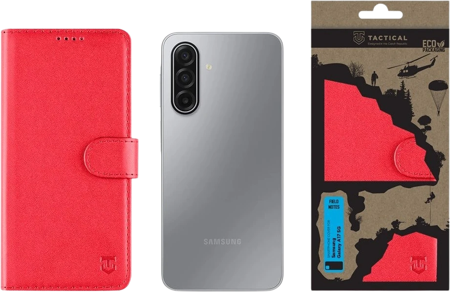 Dėklas Tactical Field Notes for Samsung Galaxy A17 5G raudinos spalvos